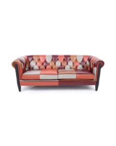 Livorno tubsofa leder patchwork