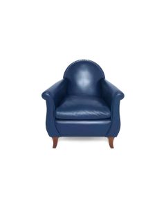 refurbished Poltrona Frau fauteuil Lyra blauw