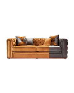 Sofa Nathan in 2-tone patchwork