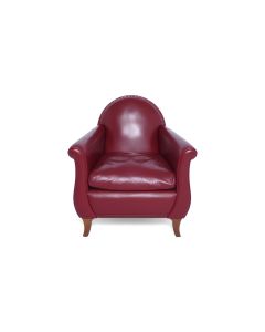refurbished Poltrona Frau fauteuil Lyra rood