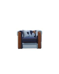 fauteuil Napels denim patchwork
