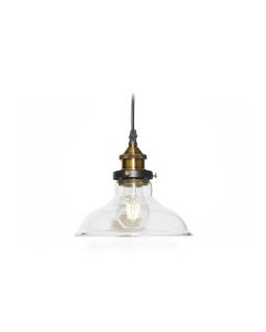 Metalen Brons Glazen Hanglamp