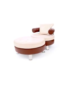 Vintage Formenti Fauteuil + Poef
